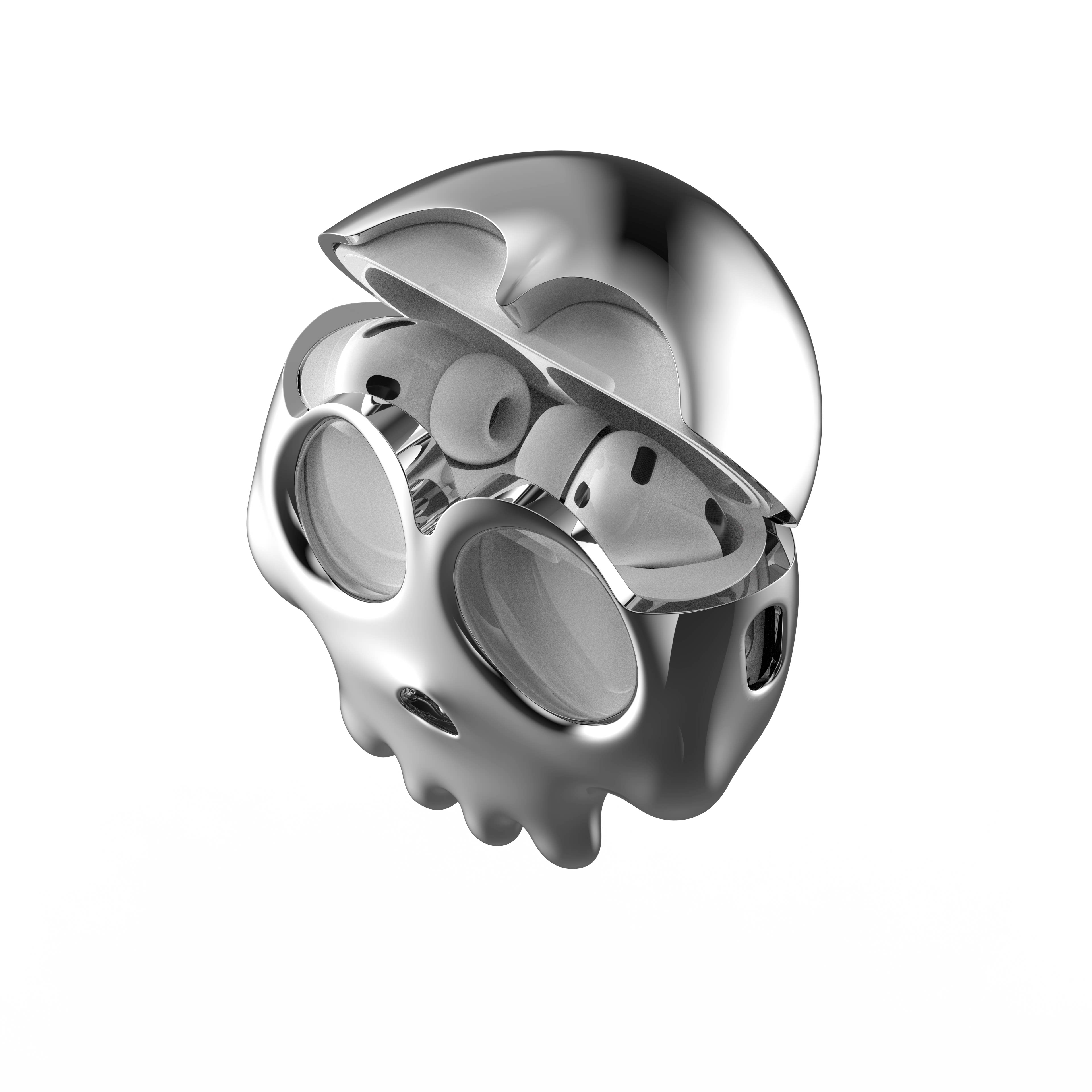 BLACKTIME原创骷髅头Airpodspro3苹果耳机壳新款airpods4代保护壳新款Airpodspro2防摔硬壳新款苹果C口适配