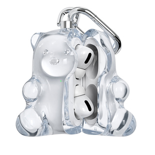airpods4保护套硬胶pro适配苹果3代可爱糖果蓝牙耳机盒 808FC原创萌系小熊Airpodspro2苹果耳机壳硬胶透明款