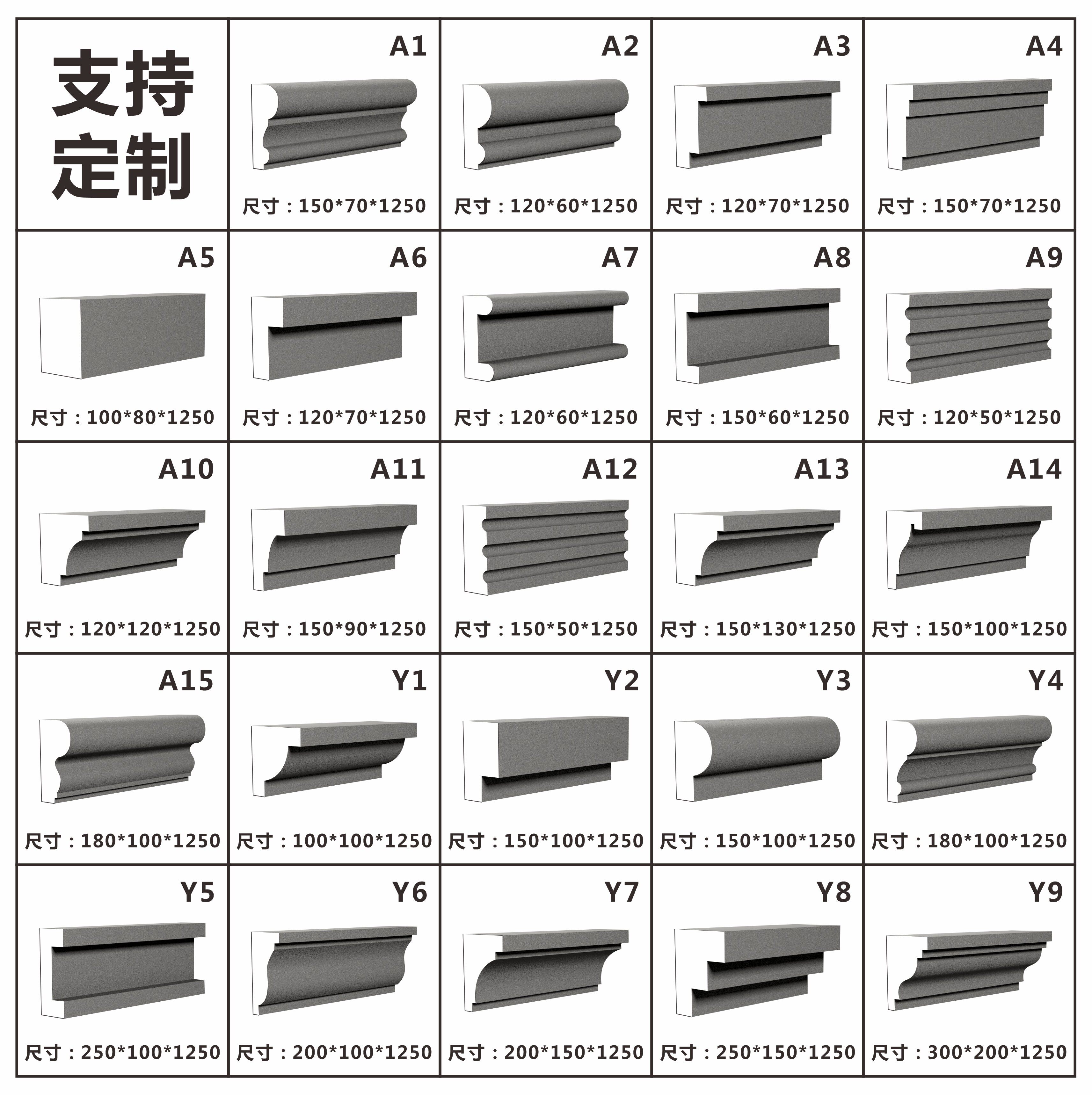 eps外墙装饰线条泡沫窗套腰檐线