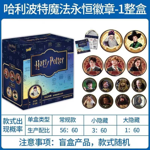 卡游哈利波特魔法永恒徽章系列第1弹正版马口铁吧唧哈里挂件
