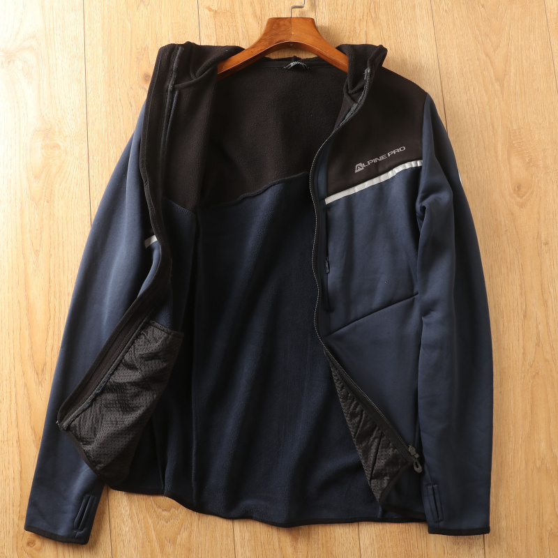 运动摇粒绒加绒连帽卫衣外套