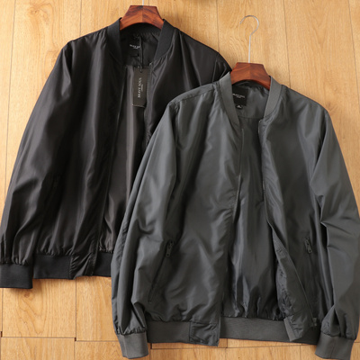 男运动休闲棒球领飞行外套夹克