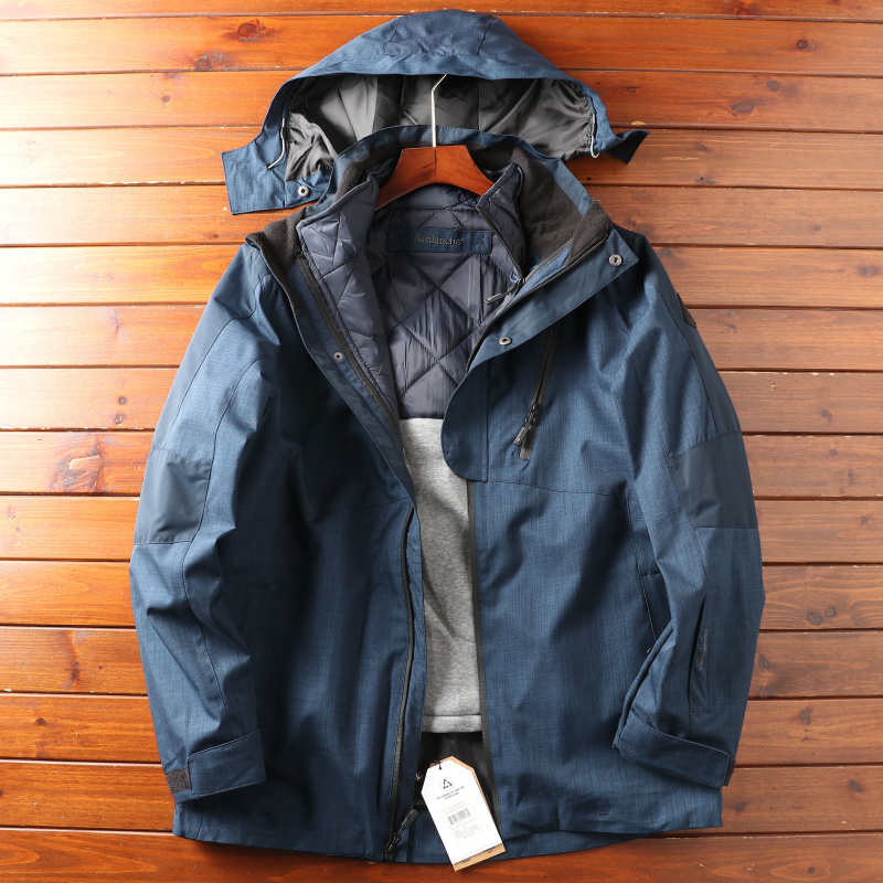 连帽冲锋衣棉衣棉服外套男士