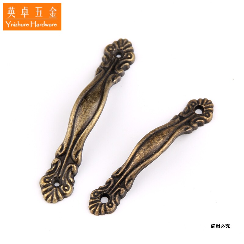 复古风酒盒木盒拉手锦盒拉手仿古董合金抽屉把手药柜抽屉拉手提手