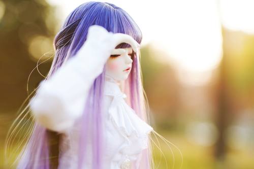 bjd VOLKS SD DDMDD 1/3 1/4星辰大海渐变色水波纹手改娃娃假发假