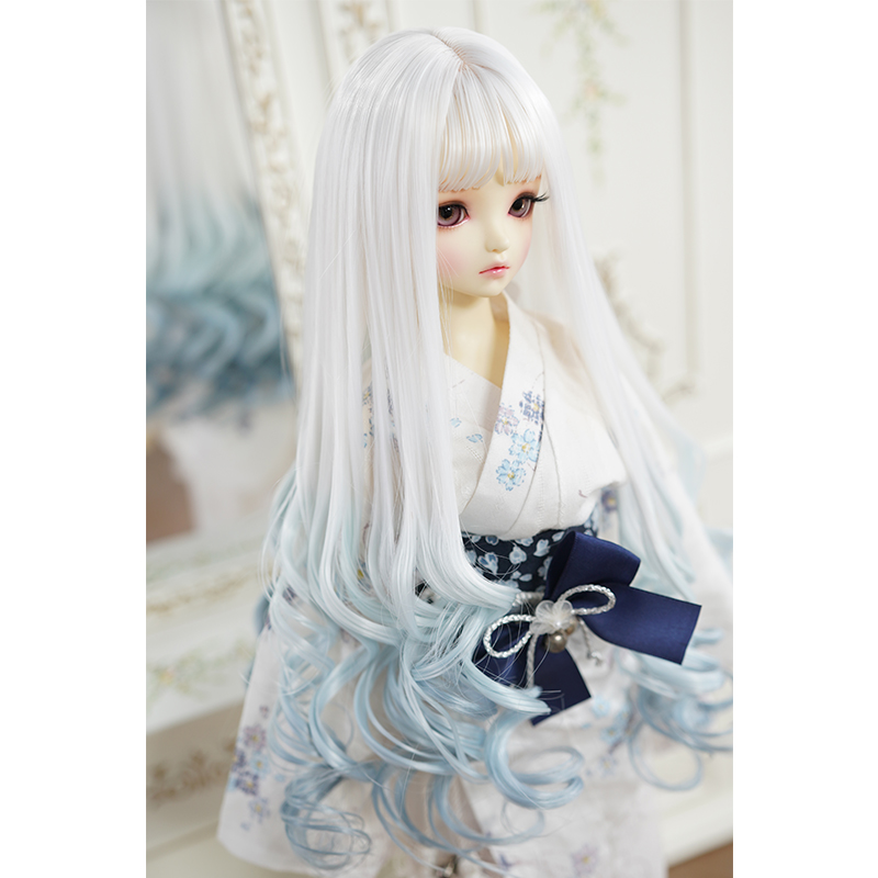 bjd VOLKS SD DDMDD 1/3 1/4灰蓝渐变色刘海手改娃娃假发 模玩/动漫/周边/娃圈三坑/桌游 BJD/SJD/胶皮/OB娃娃 原图主图