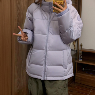 李宁羽绒服女款2024冬季新款加厚保暖连帽短款鸭绒外套女AYMU108