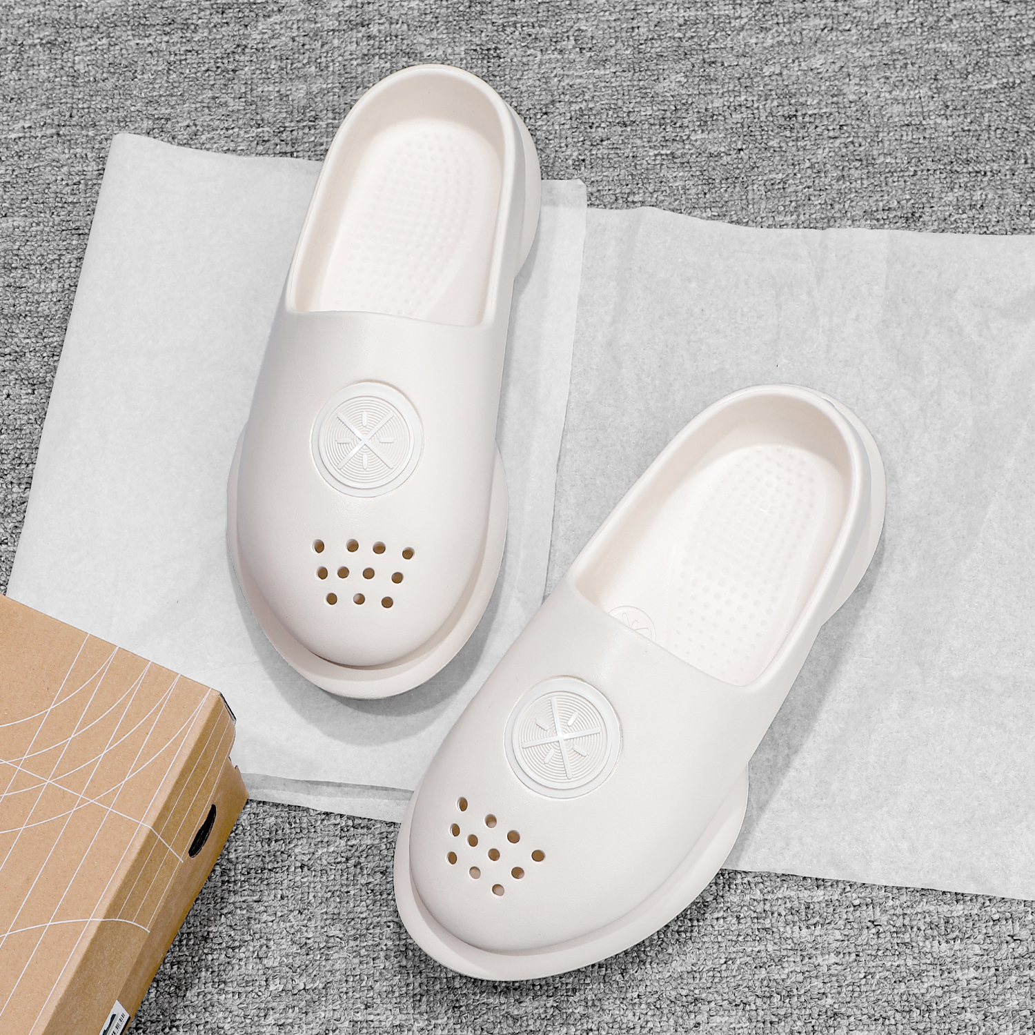 李宁韦德拖鞋男款2025夏季新款防臭软底防滑篮球场下拖鞋ABTU003