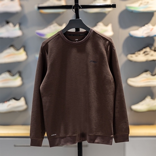 李宁卫衣男款2026春季新款青少年男士运动休闲圆领套头无帽外套男