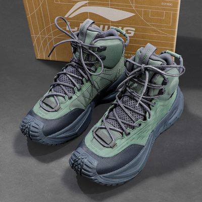 李宁户外CF溯行川HIGH防泼水户外徒步鞋男女款2025冬季新款运动鞋