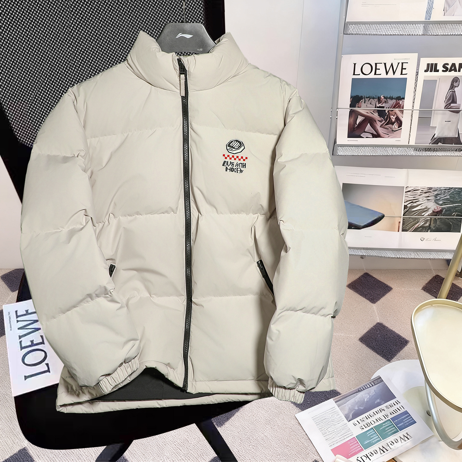 李宁反伍BADFIVE防泼水保暖宽松鸭绒羽绒服男款2025冬季新款外套