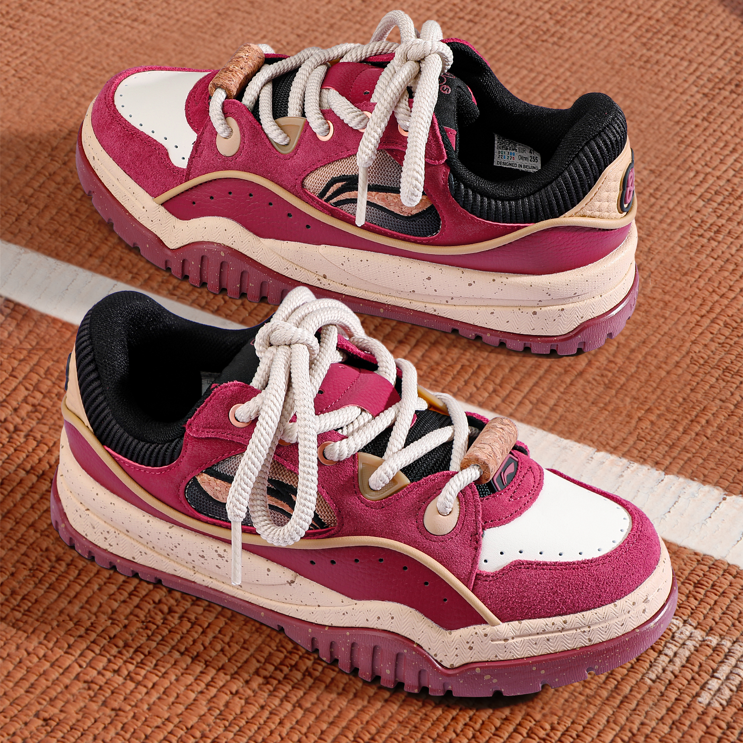 李宁布欧舒2025冬季男时尚正品百搭舒适加绒保暖中帮经典休闲鞋