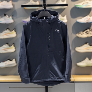 李宁外套男款2026春季新款男士运动跑步防风软壳休闲夹克连帽外套