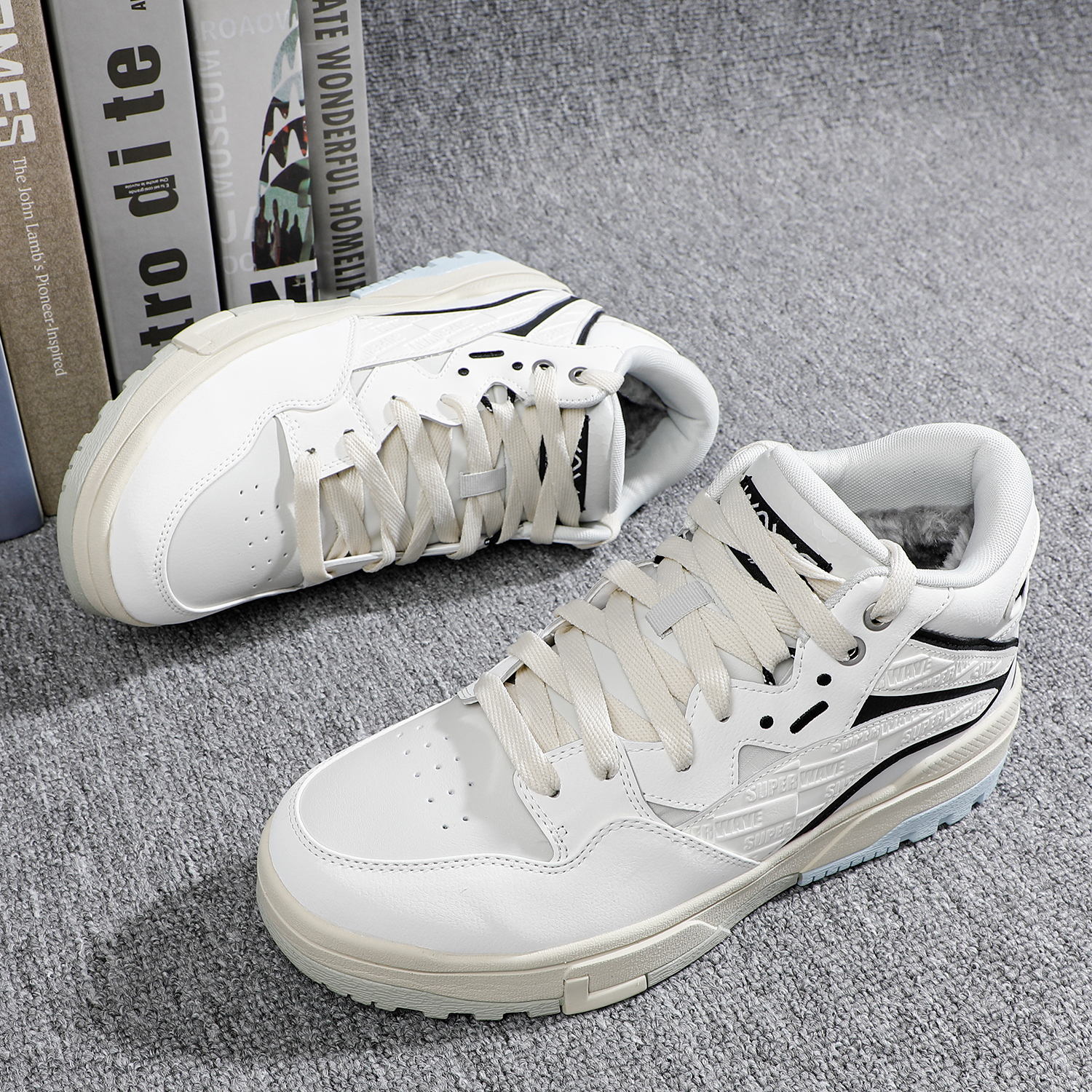 李宁加绒保暖回弹中帮经典休闲鞋男女款2025冬季新款运动棉鞋板鞋