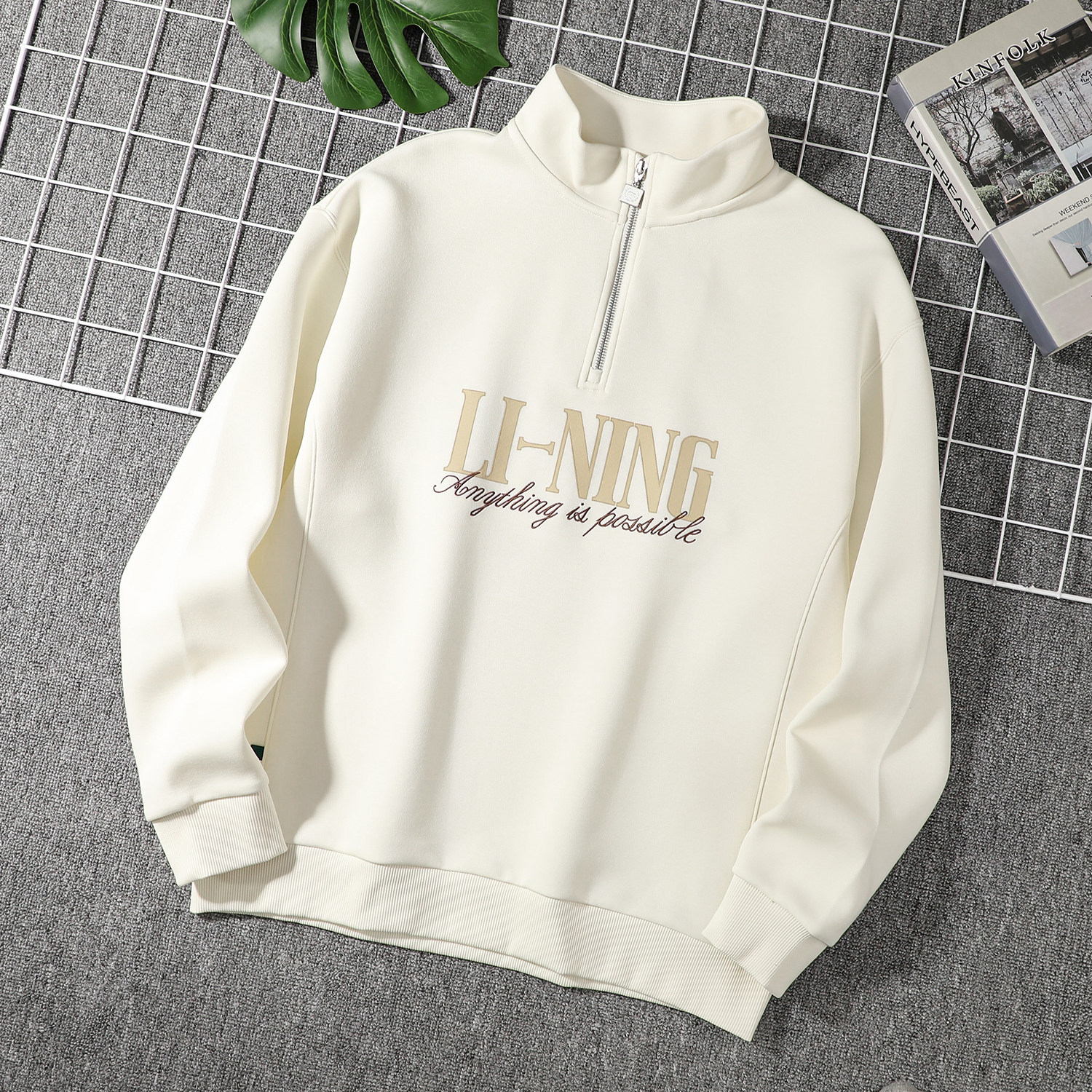 李宁运动潮流系列吸汗舒适宽松卫衣男2026春季新款半开衫百搭套头,运动服/休闲服装,运动卫衣/套头衫,淘宝优惠券,粉丝福利购,淘宝优惠卷