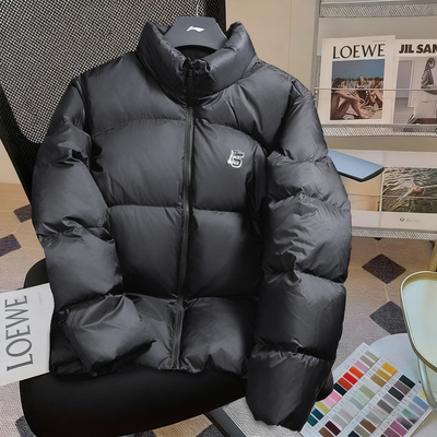 李宁羽绒服男款2025冬款新款反伍防泼水鸭绒保暖运动防风无帽外套