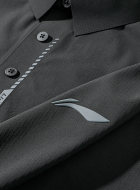 李宁短袖T恤男子2025夏季新款速干宽松透气翻领百搭POLO衫APLV283