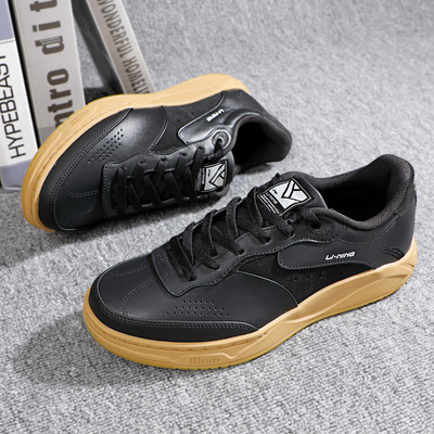 李宁男款舒适软弹板鞋经典休闲鞋2025冬季新款和光百搭软底运动鞋