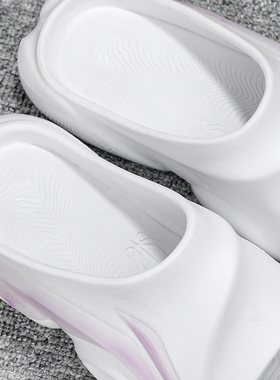 李宁篮球场下拖鞋女2025夏季新款居家防滑厚底外穿休闲鞋ABTU004