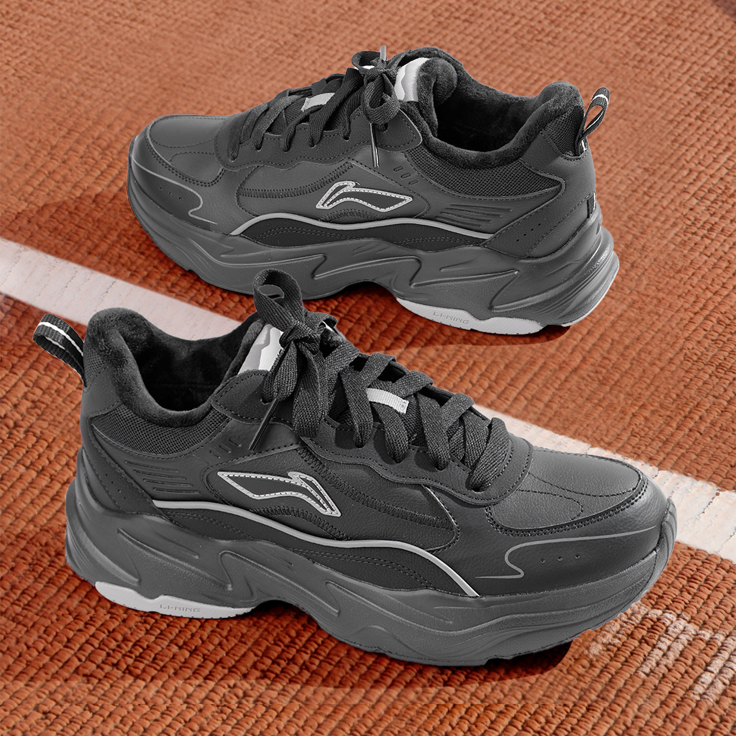 李宁运动鞋男款2025冬季新款舒适软底减震耐磨时尚潮流休闲鞋男鞋