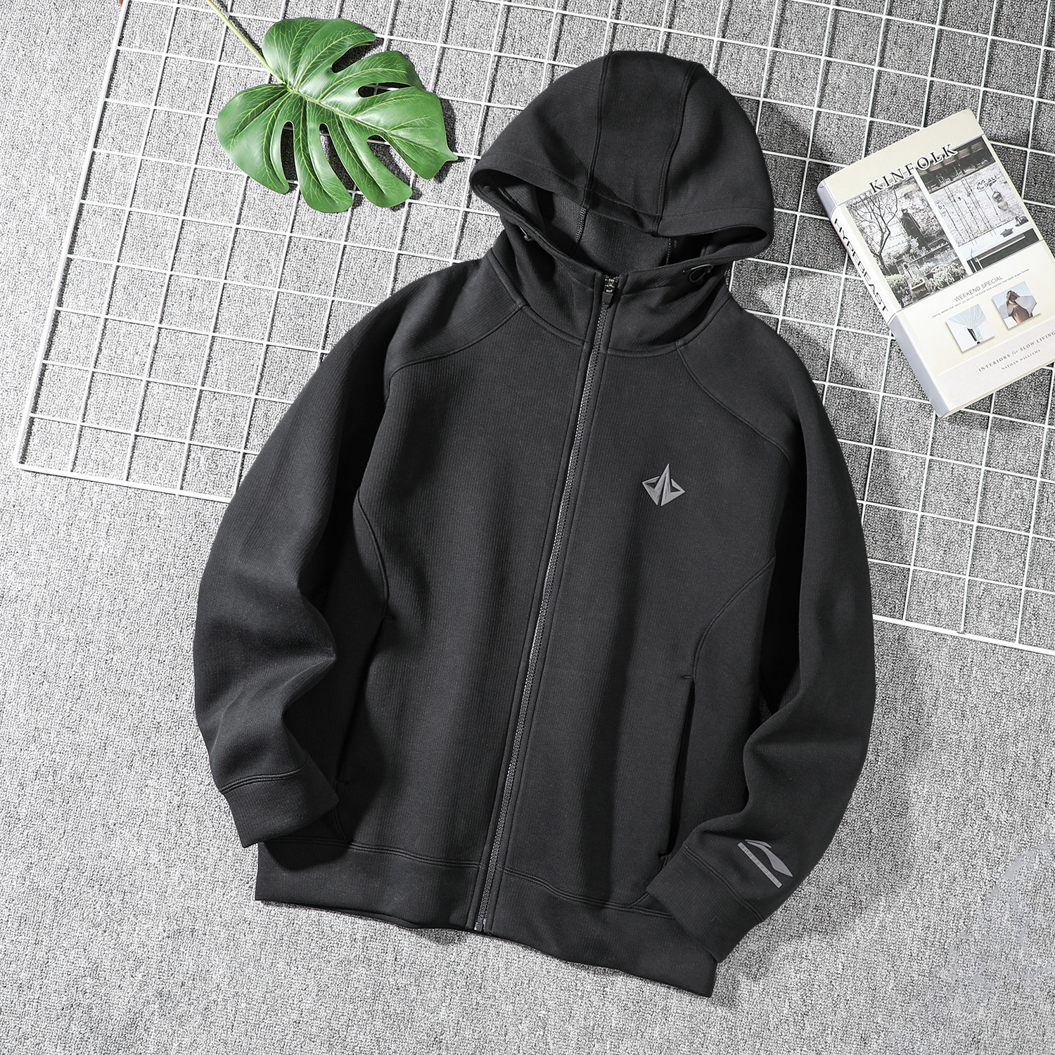 李宁卫衣男款2026春季新款男士运动跑步保暖防风开衫连帽休闲外套