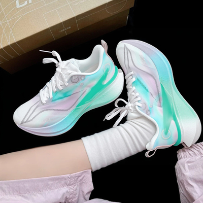 李宁赤兔8PRO轻量高回弹竞速训练跑鞋女鞋2025秋冬新款学生运动鞋