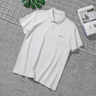 李宁短袖POLO衫男款2025夏季新款时尚冰感宽松吸湿排汗T恤APLV037