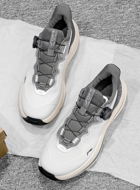 李宁运动鞋SOFT GO MAX 2男款2025夏季新款一脚蹬休闲鞋子AGLV001