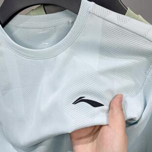 李宁短袖T恤男2025夏季新款健身系列排湿透气百搭圆领上衣ATSV075