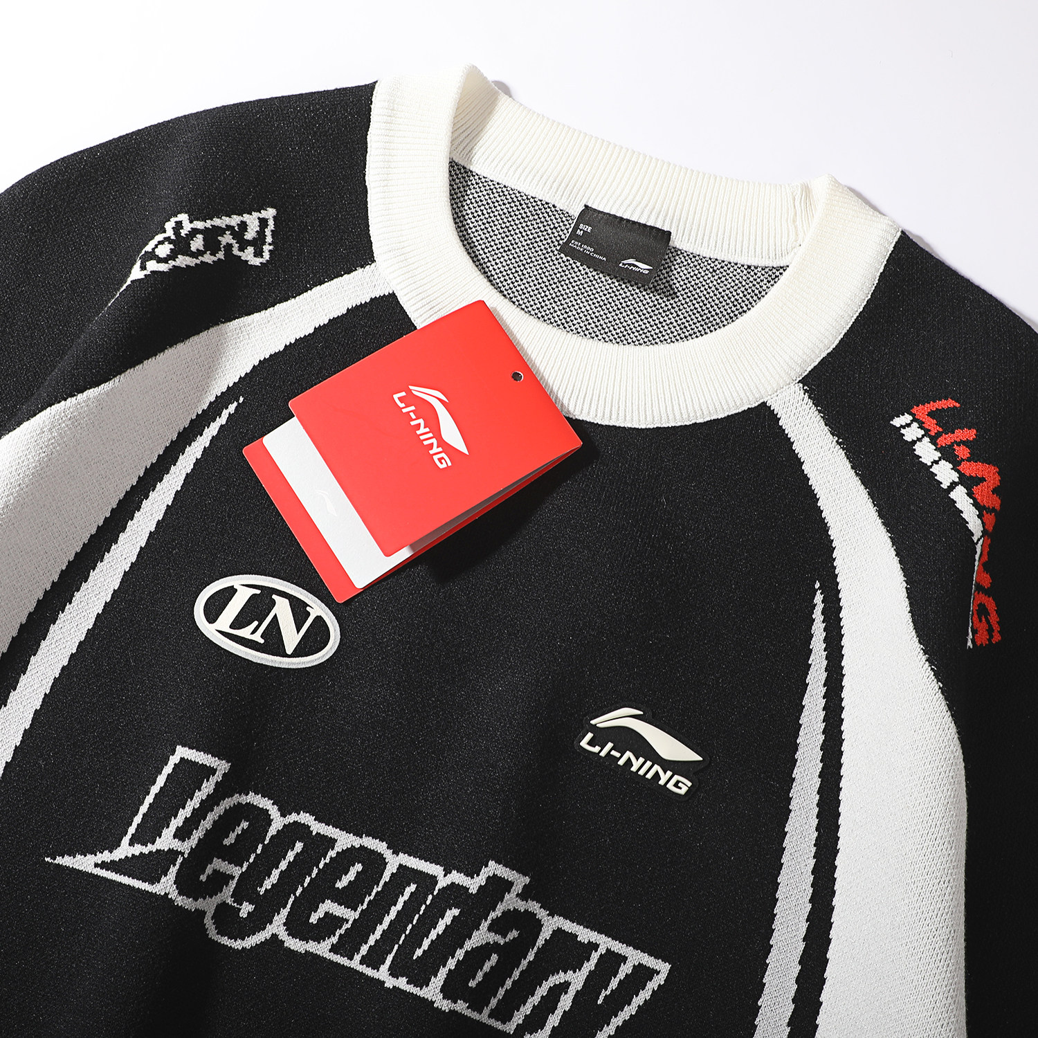 李宁电子竞技系列2025冬季新款男子正品时尚潮流百搭舒适套头毛衣