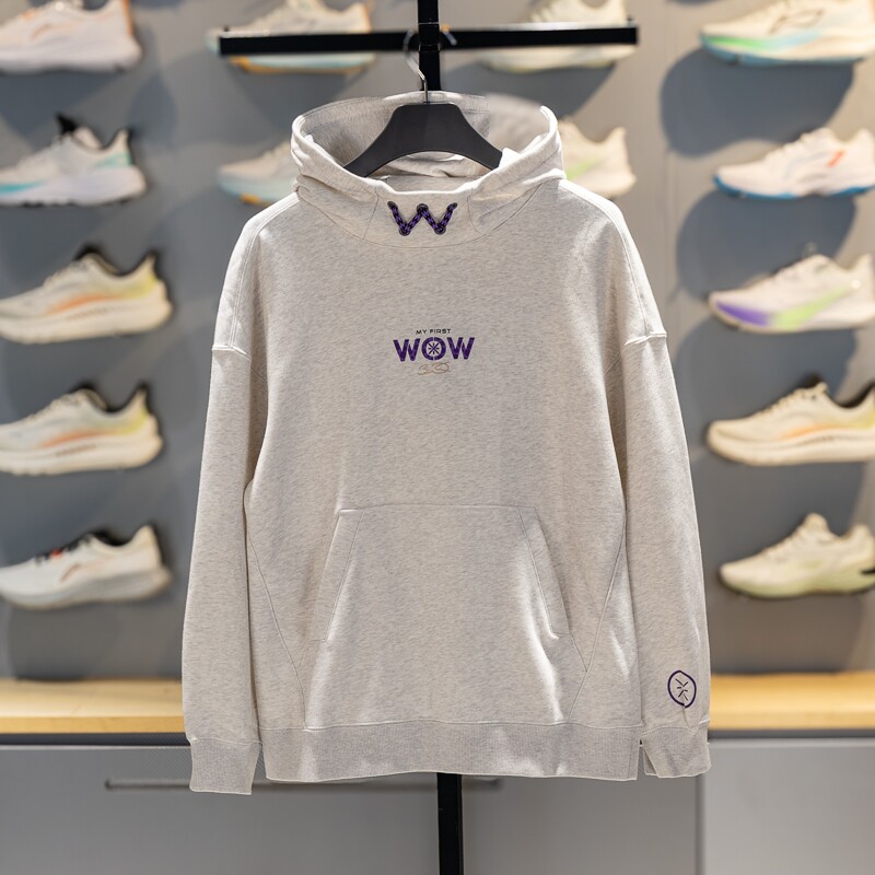 正牌李宁韦德卫衣男款2026春季新款青少年男士运动宽松连帽套头男