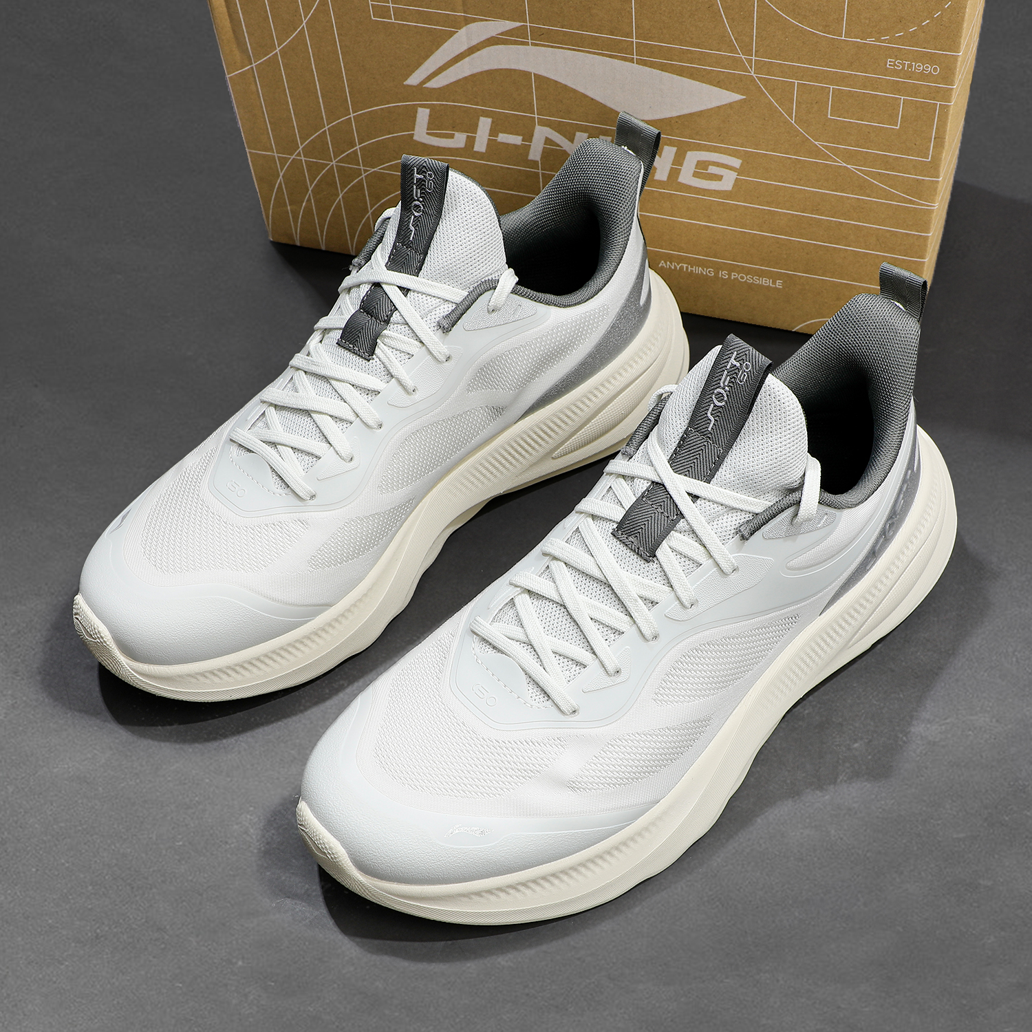 李宁运动鞋男鞋2025秋季新款soft go 2 v4耐磨潮流休闲鞋AGLV091