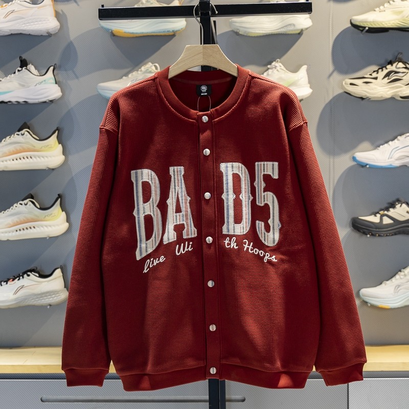 李宁反伍BADFIVE加绒保暖宽松针织夹克男款2026春季新款百搭外套