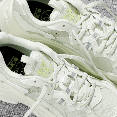 李宁运动鞋女2025春季新款防滑百搭女鞋老爹鞋厚底休闲鞋AGCV046