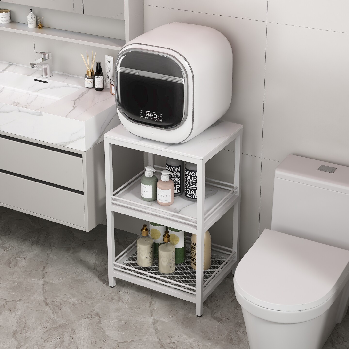 卫生间马桶夹缝收纳柜浴室窄侧边内衣小洗衣机防震置物架落地多层,住宅家具,搁板/置物架/家用陈列架,淘宝优惠券,粉丝福利购,淘宝优惠卷