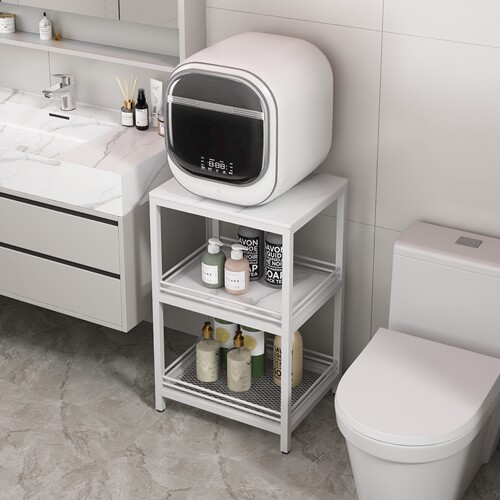 卫生间马桶夹缝收纳柜浴室窄侧边内衣小洗衣机防震置物架落地多层