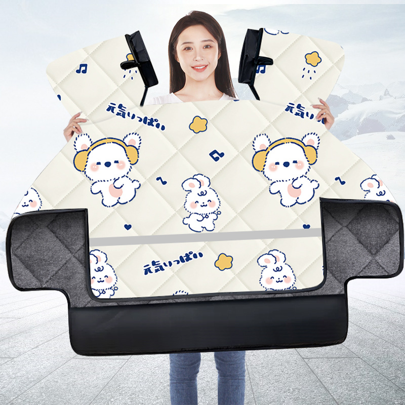 2023秋冬新款电动车挡风被加绒保暖侧翼防寒电瓶车挡风被