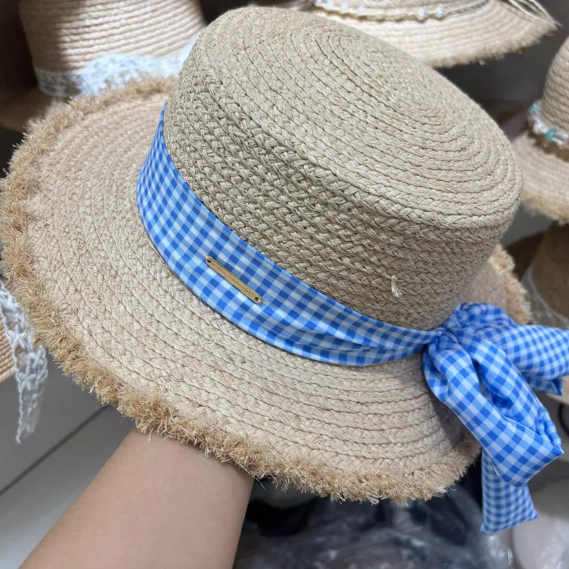 海边度假风草帽女夏季