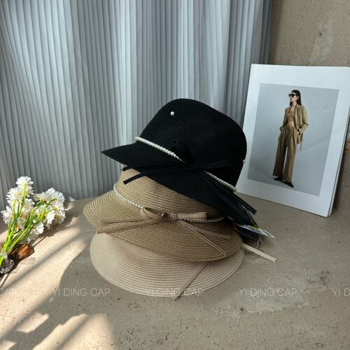 夏季韩系甜美防晒蝴蝶结渔夫帽女