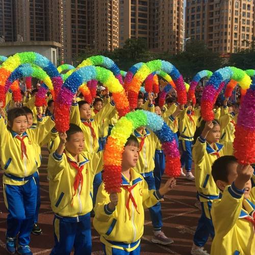 运动会花环开幕式入场硬圈钢丝幼儿园花环手持举器械操早舞蹈道具