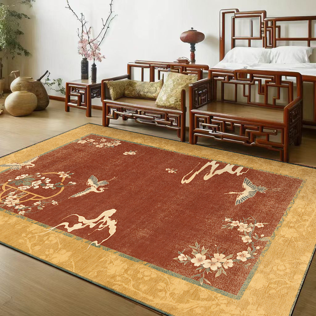新中式地毯客厅中古轻奢高级感复古中国风卧室满铺禅意茶室地垫,居家布艺,地毯,淘宝优惠券,粉丝福利购,淘宝优惠卷