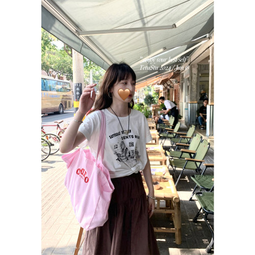 Tetu松弛感精梳棉宽松T恤