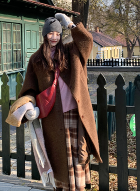 Tetu STUDIO 2024FW 两色极简松弛感插肩袖软咩咩大衣外套