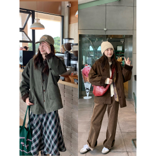 两穿可拆卸内胆洗水感秋冬工装 2024FW 服夹棉外套 STUDIO Tetu