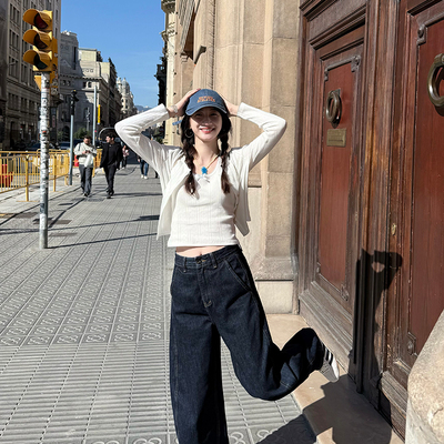 Tetu STUDIO 2025SS随性好穿高品质弯刀弧形原色牛仔裤