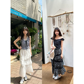 STUDIO 2024SS 柏林女孩 Tetu 花瓣刺绣半身裙法式 松紧腰中长裙