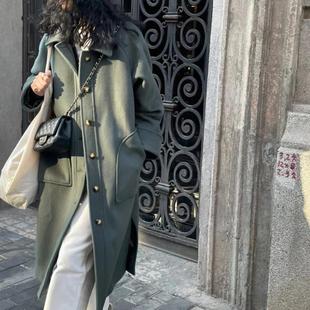 Têtu STUDIO【折扣款4折】梦回那不勒斯翻袖口袋中长款羊绒大衣