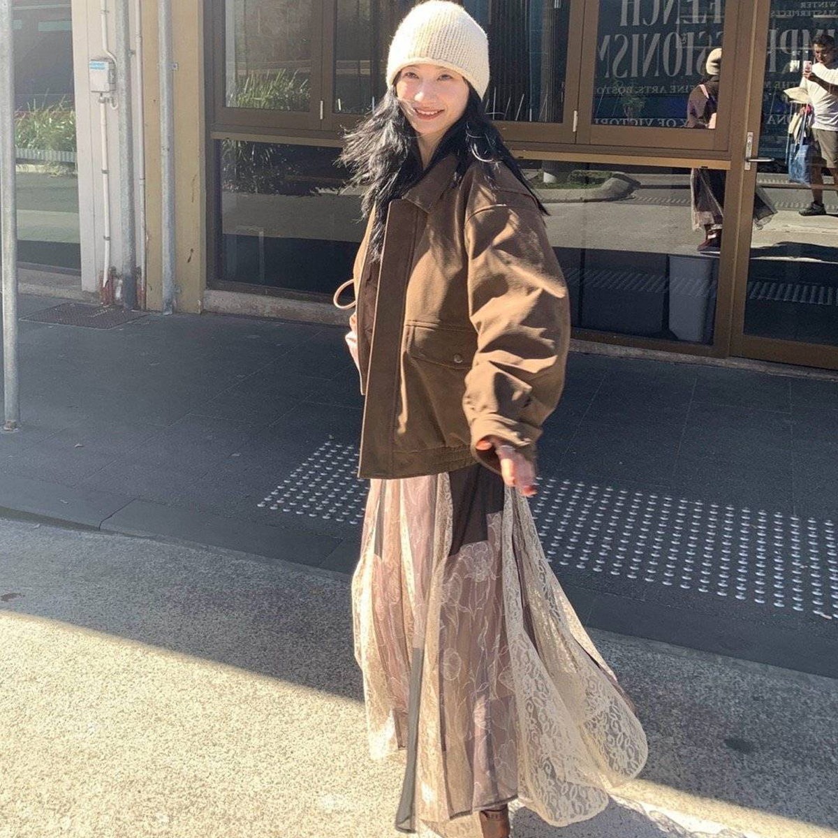 Tetu STUDIO 2025SS “周末市集”不规则裁剪蕾丝拼接半裙