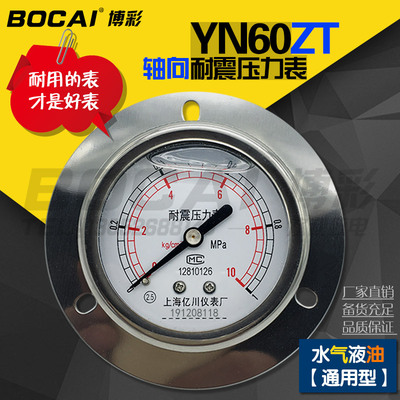 轴向面板式真空耐震压力表