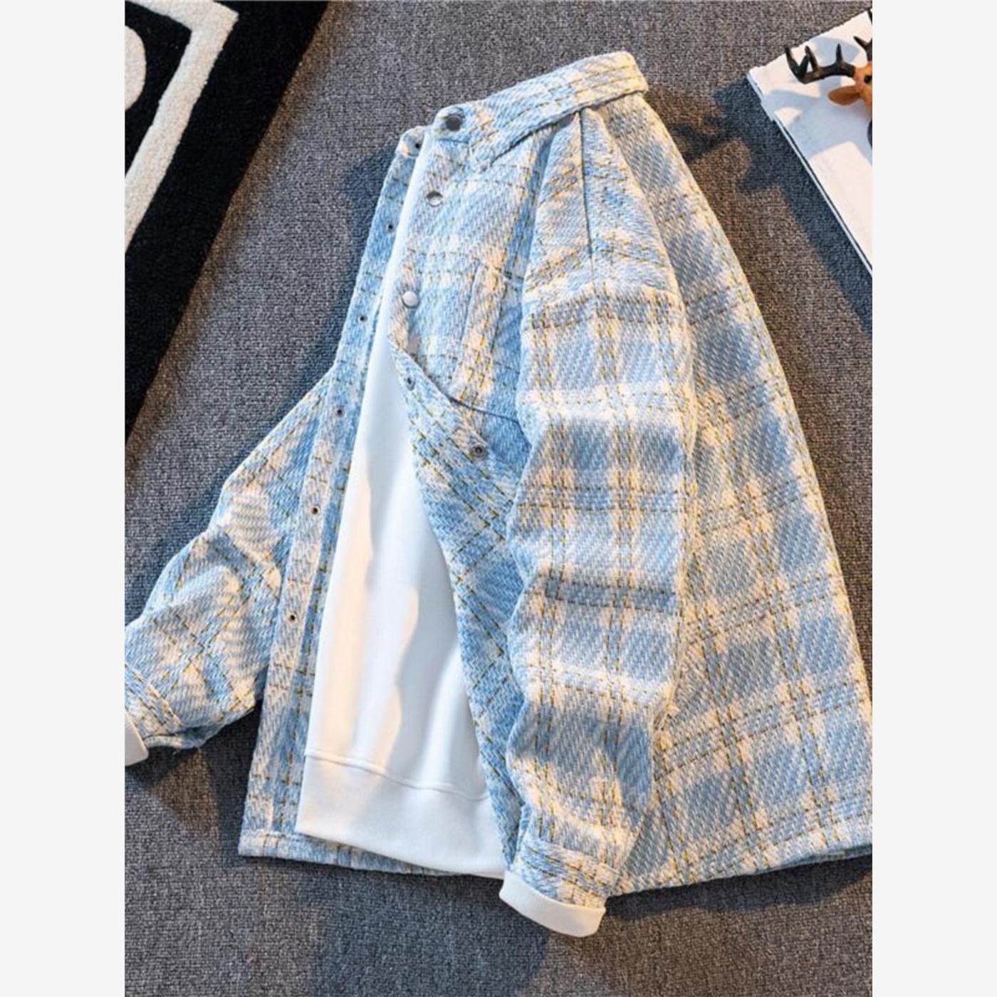 针织小香风男士百搭外套